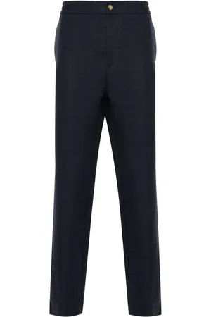 Etro Leinenhose mit Fischgrätenmuster