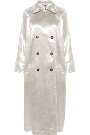 Brunello Cucinelli Trenchcoat im Metallic-Look
