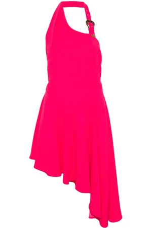 VERSACE Kreppkleid mit Logo-Gravur