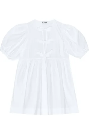 Ganni Minikleid aus Popeline