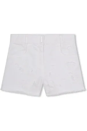 Givenchy Shorts im Distressed-Look mit 4G-Schild