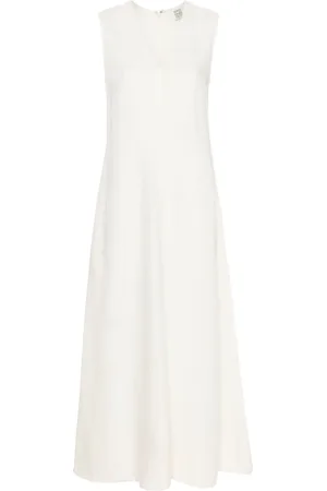 Totême Maxikleid mit V-Ausschnitt