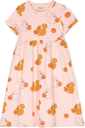 Mini Rodini Squirrels Kleid aus Bio-Baumwolle