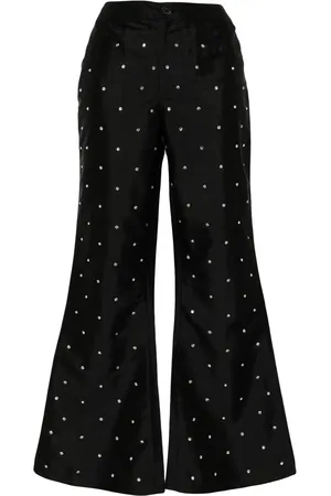 BATSHEVA Ausgestellte Lawyer Hose mit Strass