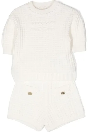 Elisabetta Franchi Gestricktes Shorts-Set