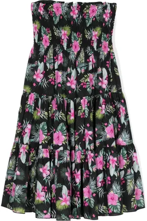 MONNALISA Gestuftes Kleid mit Blumen-Print