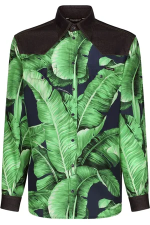 Dolce & Gabbana Hemd mit Blatt-Print
