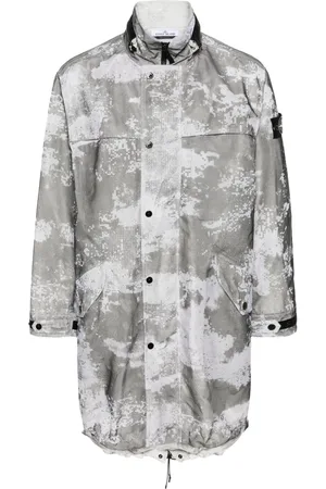 Stone Island Mesh-Overlay-Parka mit Kompass-Patch