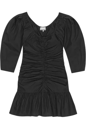 Ganni Gerafftes Minikleid