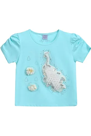 Mimi Tutu T-Shirt mit Pfau-Applikation
