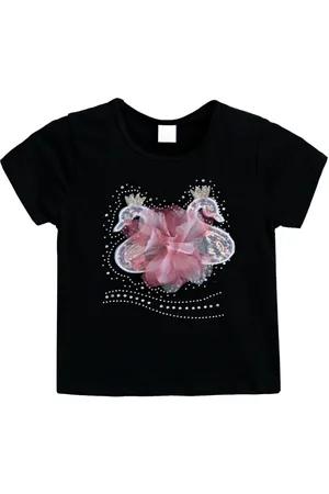 Mimi Tutu T-Shirt mit Schwan-Applikation