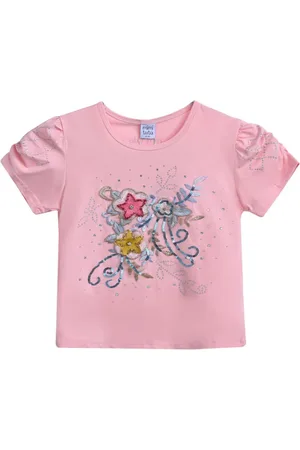 Mimi Tutu T-Shirt mit Blumenapplikationen