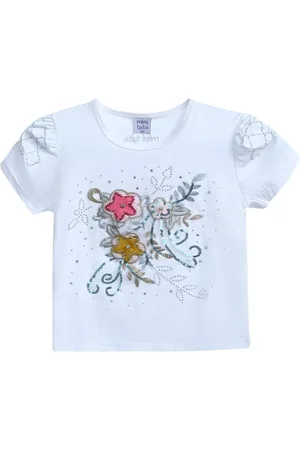 Mimi Tutu T-Shirt mit Blumenapplikationen