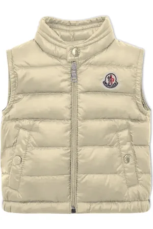 Moncler Gefütterte Weste mit Logo-Patch
