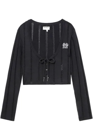 Musium Div. Cropped-Cardigan mit Logo-Stickerei