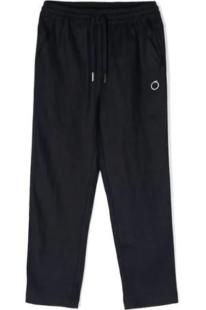 Trussardi Hose aus Leinen mit Logo-Stickerei