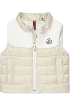 Moncler Gefütterte Weste mit Logo-Patch
