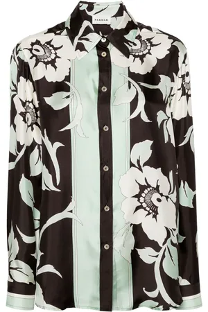 P.A.R.O.S.H. Seidenhemd mit Blumen-Print