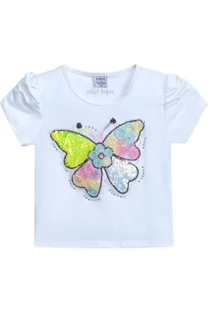 Mimi Tutu T-Shirt mit Schmetterling-Applikation