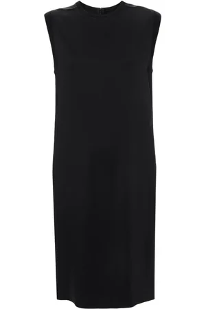 Totême Krepp-Midikleid mit rundem Ausschnitt
