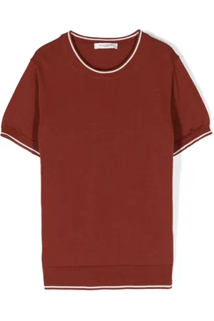 Paolo Pecora T-Shirt mit gestreiftem Rand