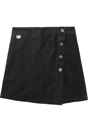 Chocoolate Jeans-Shorts im Wickelstil