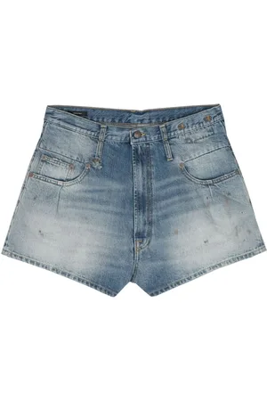 R13 Jeans-Shorts mit Flecken