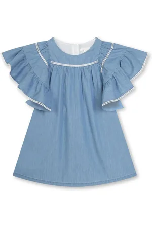 Chloé Kleid aus Bio-Baumwolle mit Rüschendetail