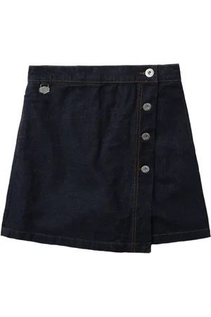 Chocoolate Jeans-Shorts im Wickelstil