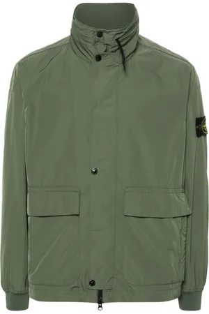 Stone Island Twill-Kapuzenjacke mit Kompass-Patch