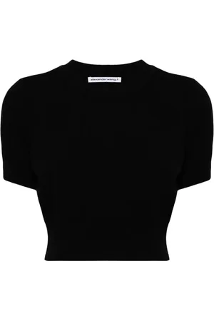 Alexander Wang Gestricktes Oberteil mit Logo-Prägung
