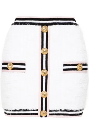 Balmain Maze Minirock aus Monogramm-Jacquard