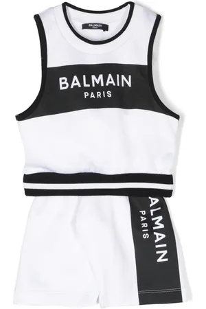 Balmain Set aus T-Shirt und Shorts mit Logo