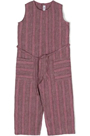 Il gufo Gestreifter Leinen-Jumpsuit