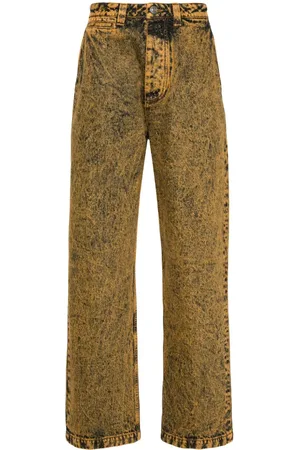 Marni Tapered-Jeans mit Marmor-Print