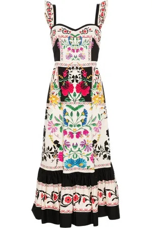 La DoubleJ Florales Gingerbread Maxikleid