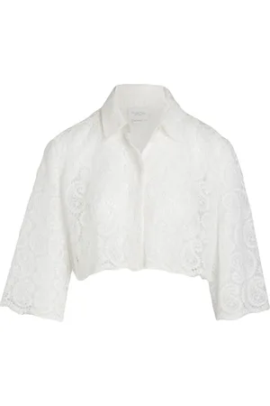 Giambattista Valli Cropped-Bluse mit Paisleymuster