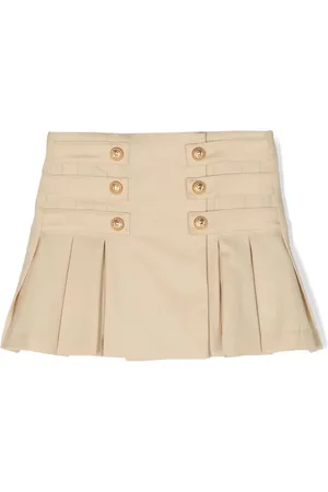 Balmain Gewickelter Schurwoll-Faltenrock
