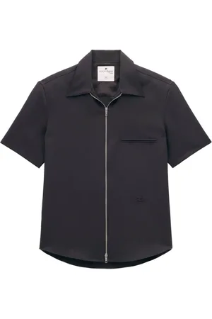 Courrèges Twill-Hemd mit Logo-Applikation