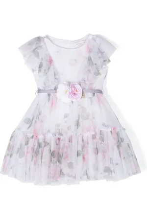 MONNALISA Gestuftes Tüllkleid mit Rosen-Print