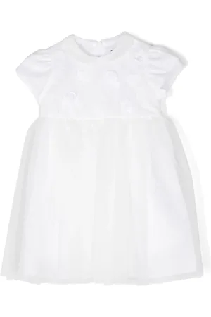 Il gufo Kleid aus Tüll mit Blumenapplikation