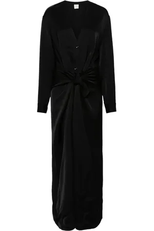 Totême Knot-detail satin dress