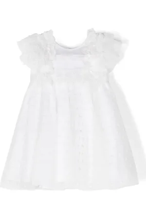 Lapin House Tüllkleid mit Blumenstickerei