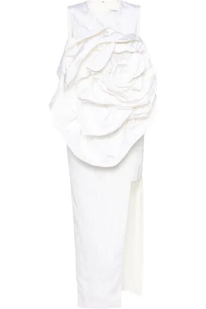 HUISHAN ZHANG Aphrodite Midikleid mit Blumenapplikation