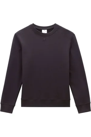 Courrèges Fleece-Sweatshirt mit Logo-Stickerei