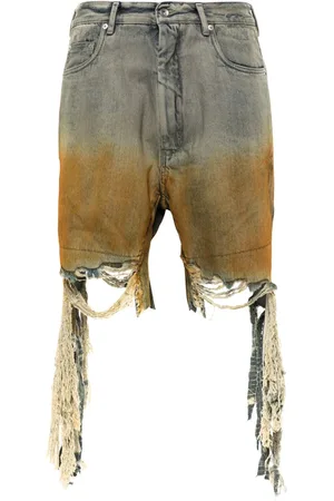 Rick Owens Jeans-Shorts im Distressed-Look