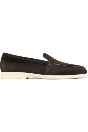 santoni Loafer aus Wildleder mit runder Kappe