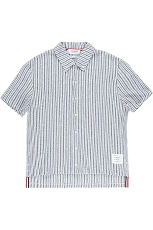 Thom Browne Gestreiftes Frottee-Hemd