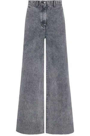 ROSETTA GETTY Weite Jeans mit Acid-Wash-Effekt