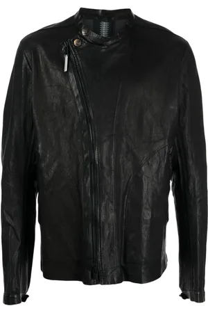 ISAAC SELLAM EXPERIENCE Lederjacke mit Reißverschlussdetail